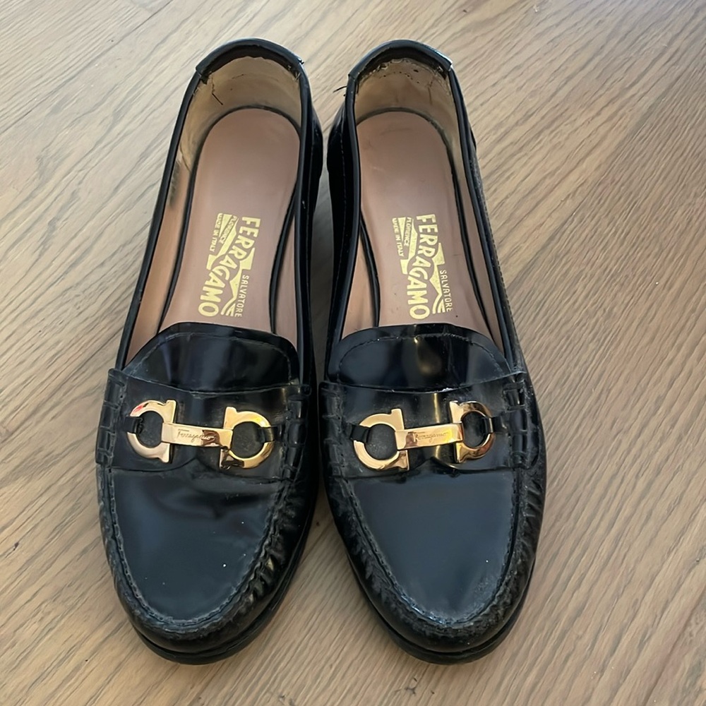 Salvatore Ferragamo black loafers